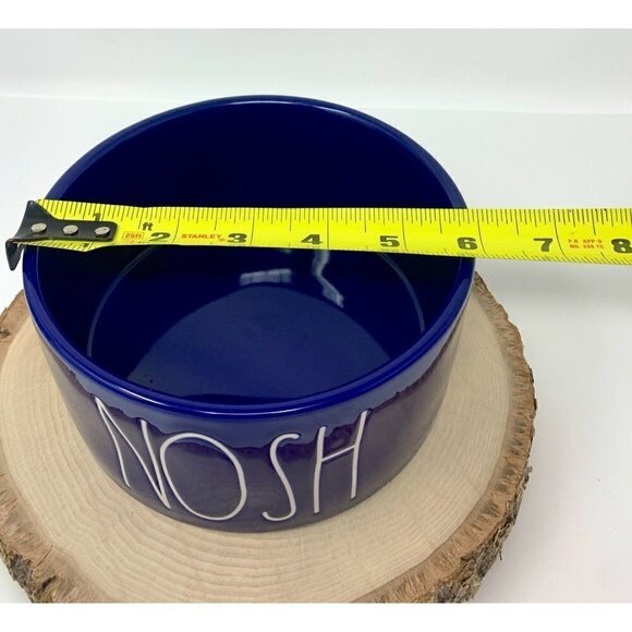 Rae Dunn NOSH Pet Bowl Ceramic Blue Artisan Collection By Magenta Dog Cat Gift - Picture 2 of 11